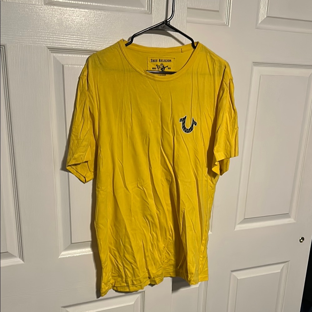 True Religion Yellow Short Sleeve Tee
